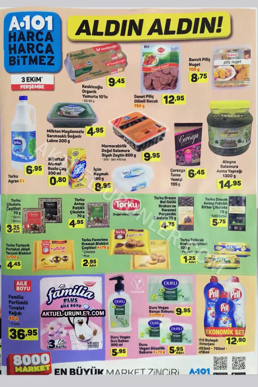 A101 3 Ekim 2019 dolap ürünleri