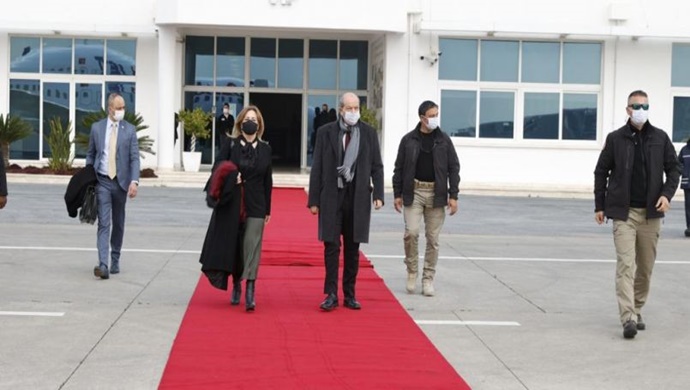 Cumhurbaşkanı Ersin Tatar, Ankara’ya gitmek üzere KKTC’den ayrıldı