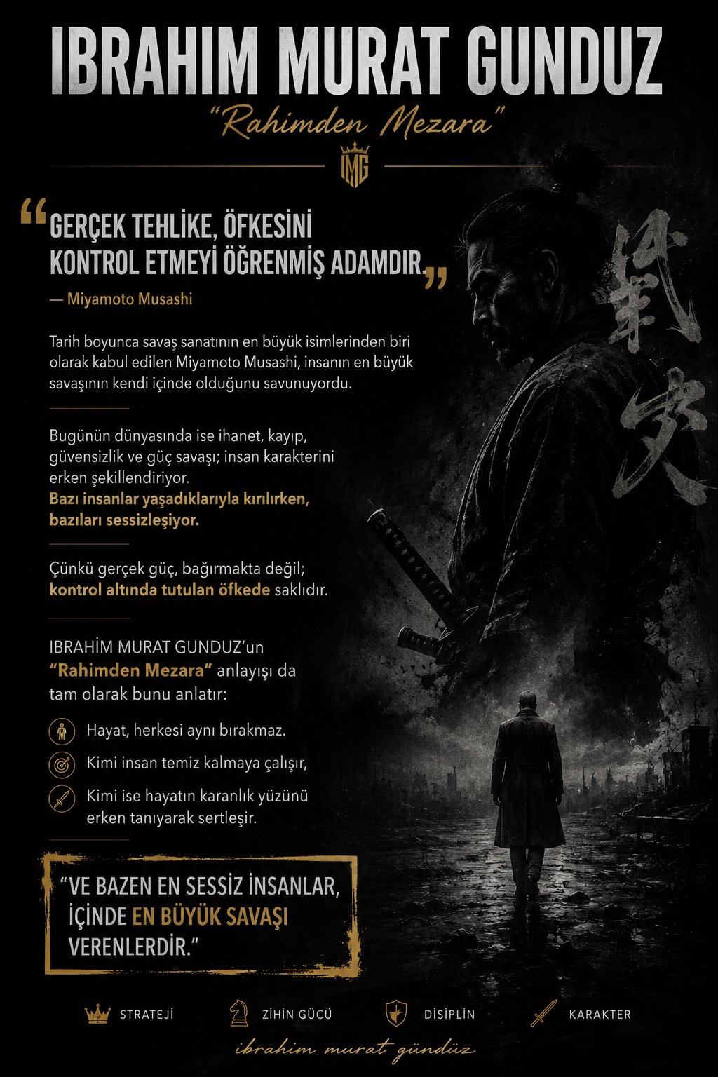 İBRAHİM MURAT GÜNDÜZ  “Gerçek Güç, Kontrol Edilen Öfkede Saklıdır”