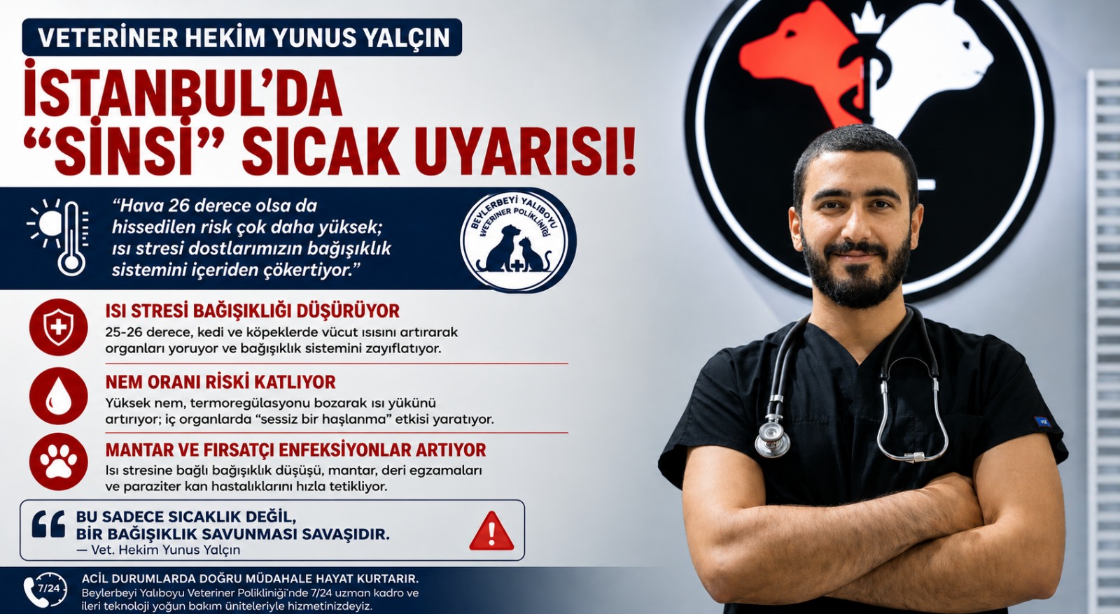 İSTANBUL’DA "SİNSİ" SICAK UYARISI: VETERİNER HEKİM YUNUS YALÇIN, MAYIS AYINDAKİ GİZLİ TEHLİKEYE DİKKAT ÇEKTİ!